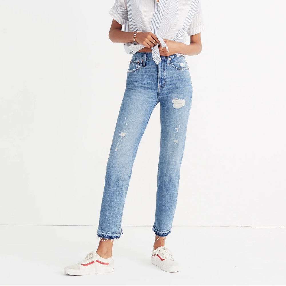 MADEWELL Classic Straight Jean Distressed